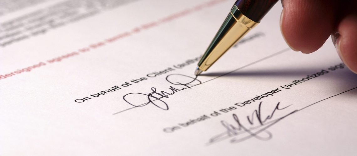 Signing-contract-document-signature